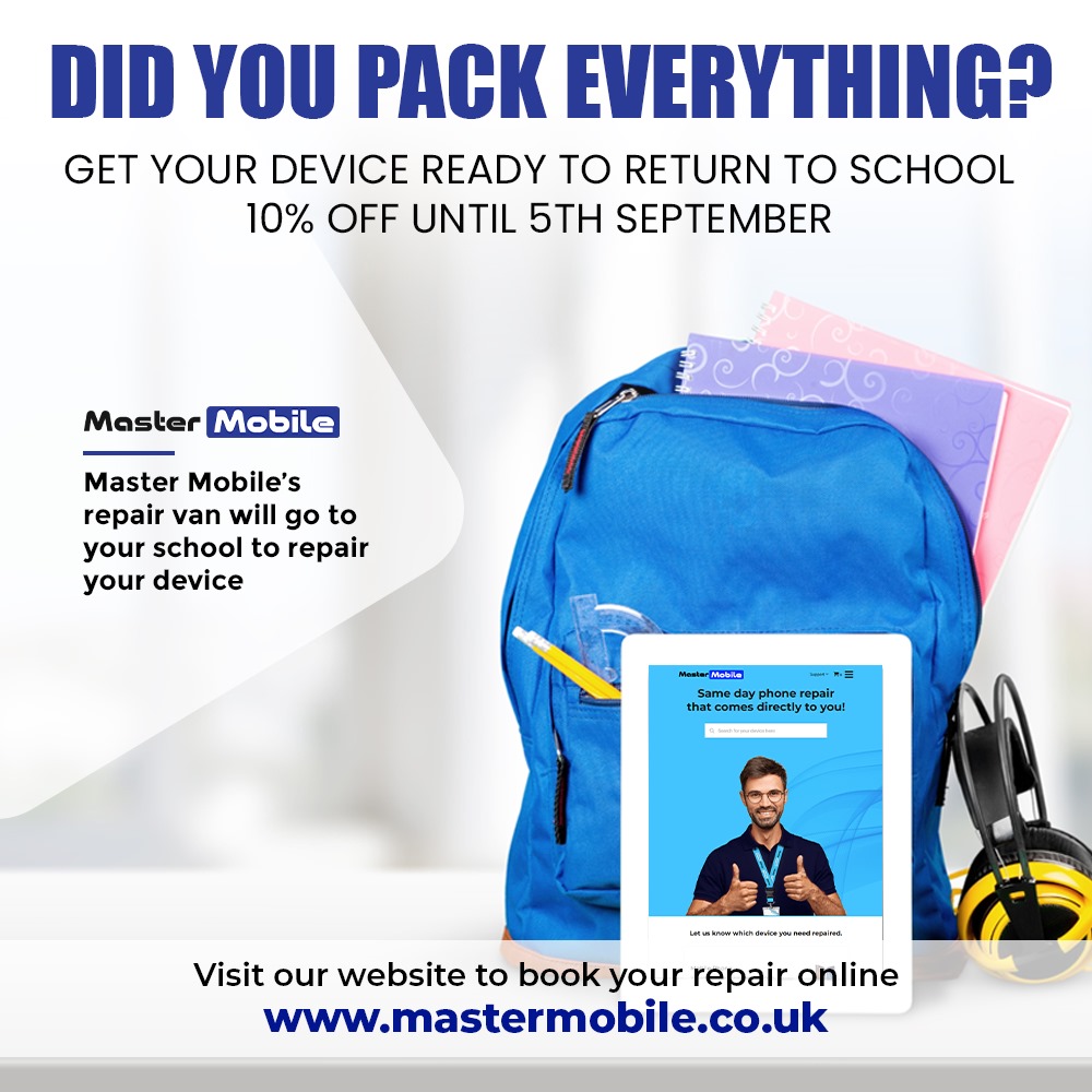 Empowering Education Nationwide: 10% Back-to-School Discount on Mobile Repairs at Master Mobile